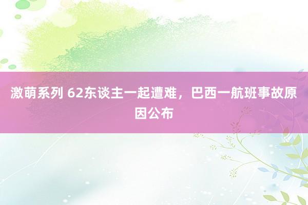 激萌系列 62东谈主一起遭难，巴西一航班事故原因公布