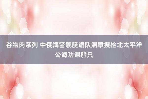 谷物肉系列 中俄海警舰艇编队照章搜检北太平洋公海功课船只