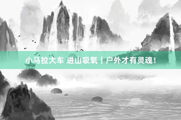 小马拉大车 进山吸氧｜户外才有灵魂！