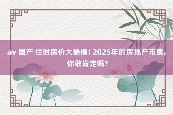 av 国产 往时房价大揣摸! 2025年的房地产市集， 你敢肯定吗?