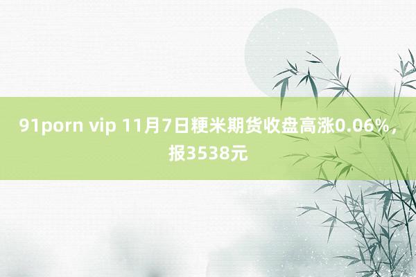 91porn vip 11月7日粳米期货收盘高涨0.06%，报3538元