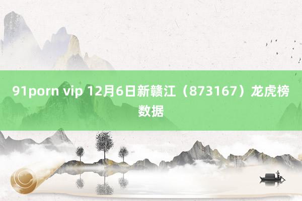 91porn vip 12月6日新赣江（873167）龙虎榜数据