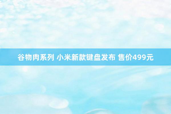 谷物肉系列 小米新款键盘发布 售价499元