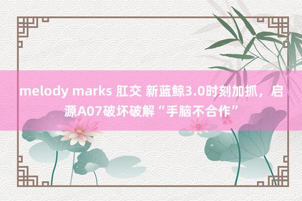 melody marks 肛交 新蓝鲸3.0时刻加抓，启源A07破坏破解“手脑不合作”