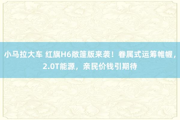 小马拉大车 红旗H6敞篷版来袭！眷属式运筹帷幄，2.0T能源，亲民价钱引期待