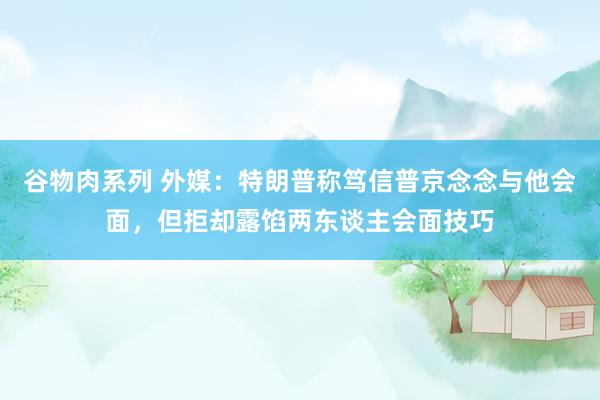 谷物肉系列 外媒：特朗普称笃信普京念念与他会面，但拒却露馅两东谈主会面技巧