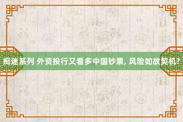 痴迷系列 外资投行又看多中国钞票， 风险如故契机?